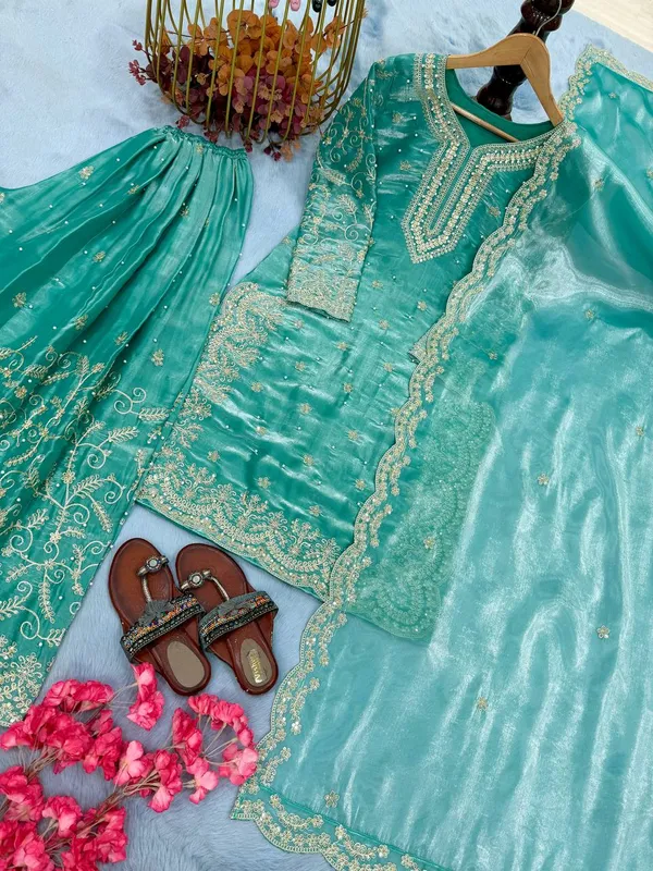 Mint_Green_Cotton_And_Silk_Premium_Sharara_Set_For_Women