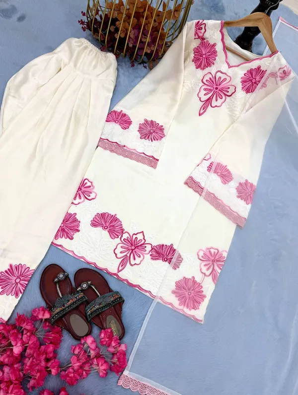 White_Glass_Satin_And_Cotton_Premium_Sharara_Set_For_Women
