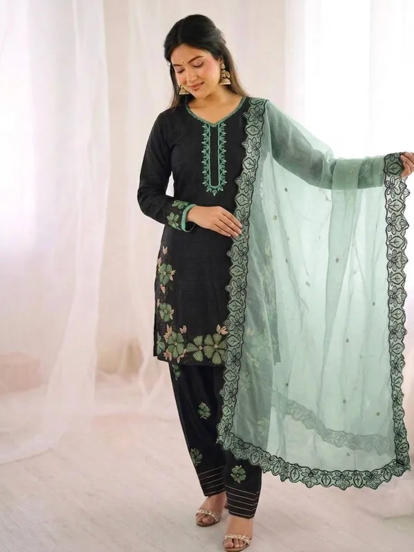 Green_Roman_Glass_Silk_And_Cotton_Premium_Sharara_Set_For_Women