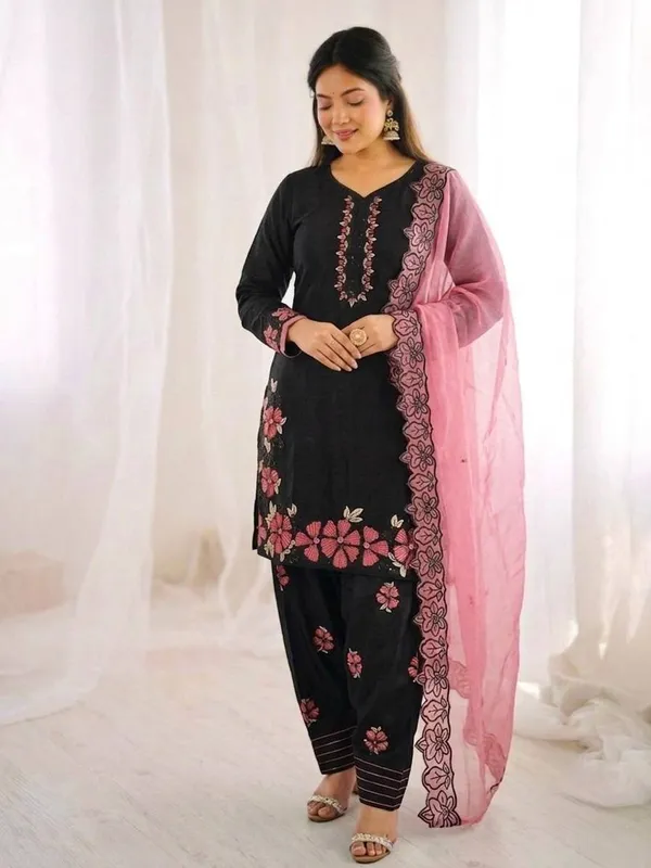 Pink_Roman_Glass_Silk_And_Cotton_Premium_Sharara_Set_For_Women