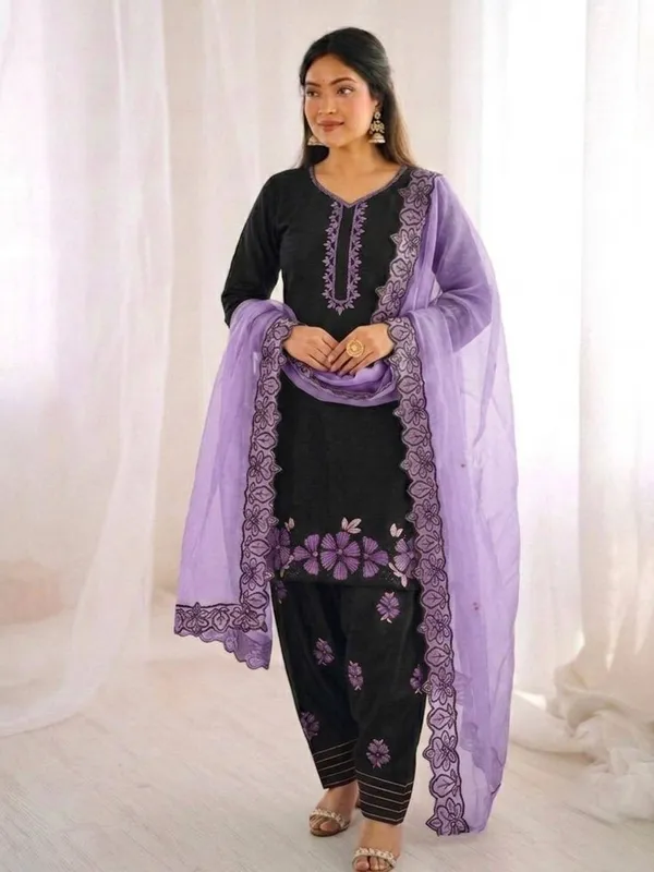 Purple_Roman_Glass_Silk_And_Cotton_Premium_Sharara_Set_For_Women