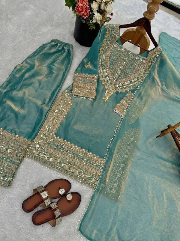 Mint_Green_Fendi_Silk_And_Cotton_Premium_Sharara_Set_For_Women