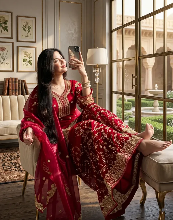Red_Cotton_And_Silk_Premium_Sharara_Set_For_Women