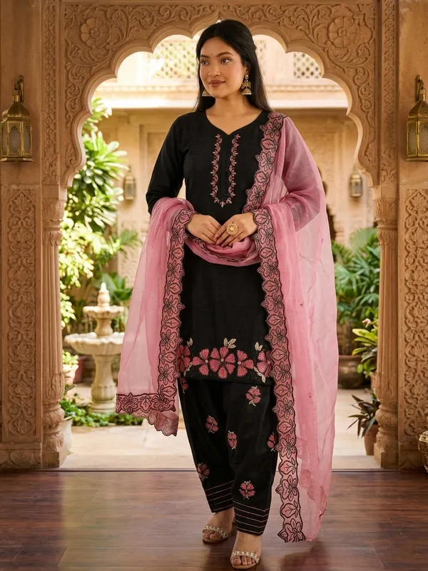 Pink_Roman_Glass_Silk_And_Cotton_Premium_Sharara_Set_For_Women