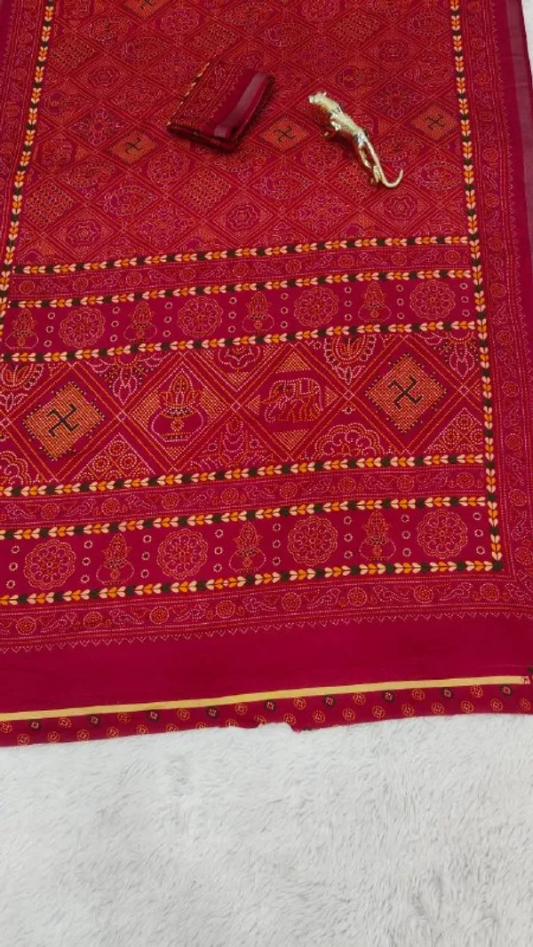 Rani_Pink_Cotton_Premium_Modern_Ethnic_Saree_For_Women_|_With_Blouse_Piece