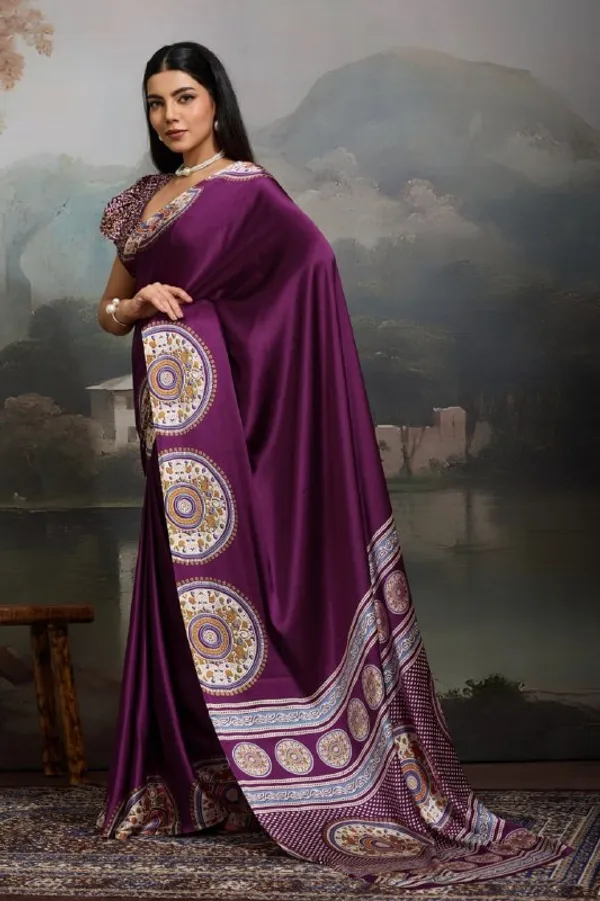 Wine_Cotton_Premium_Special_Saree_For_Women_|_With_Blouse_Piece