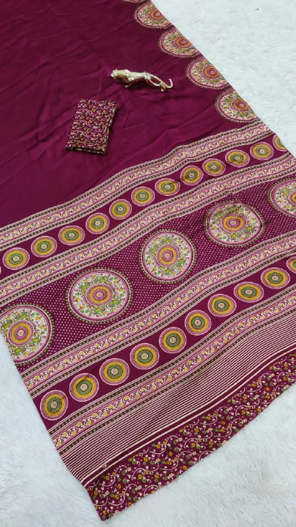 Wine_Cotton_Premium_Special_Saree_For_Women_|_With_Blouse_Piece