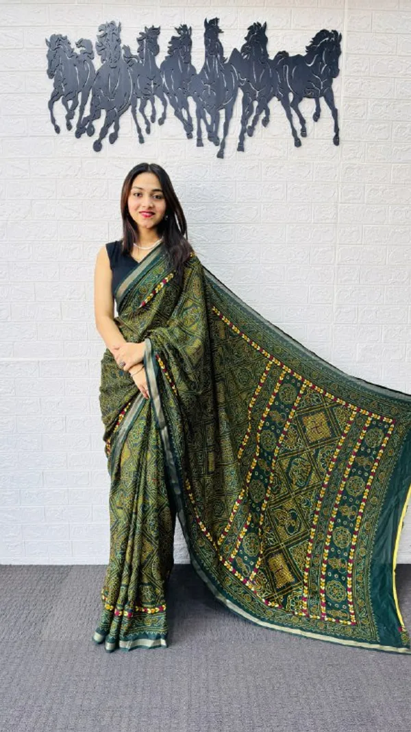 Green_Cotton_Premium_Party_Wear_Saree_For_Women_|_With_Blouse_Piece