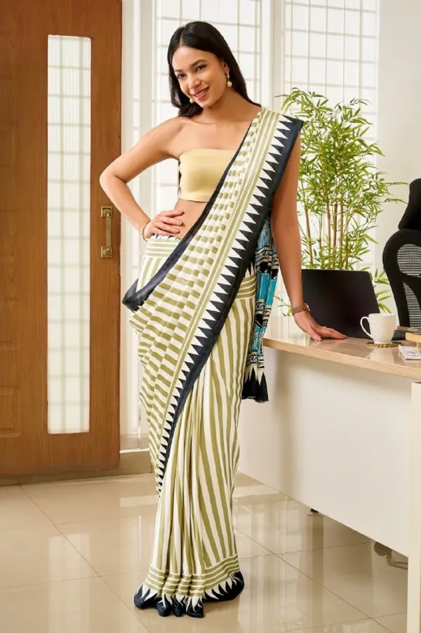 White_And_Black_Cotton_Premium_Rich_Look_Saree_For_Women_|_With_Blouse_Piece