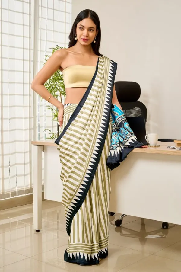 White_And_Black_Cotton_Premium_Rich_Look_Saree_For_Women_|_With_Blouse_Piece