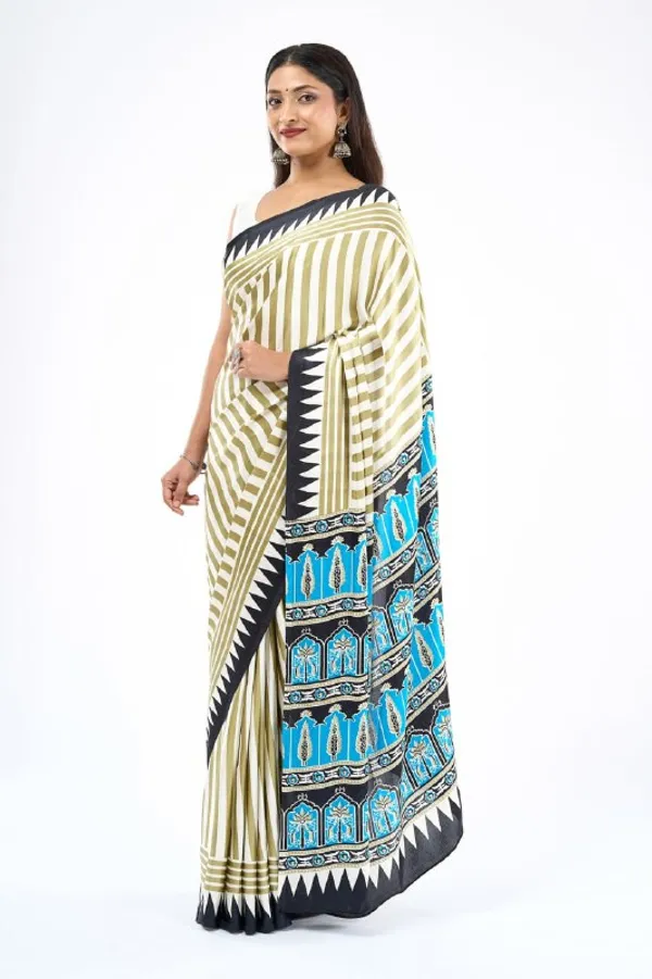 White_And_Black_Cotton_Premium_Rich_Look_Saree_For_Women_|_With_Blouse_Piece