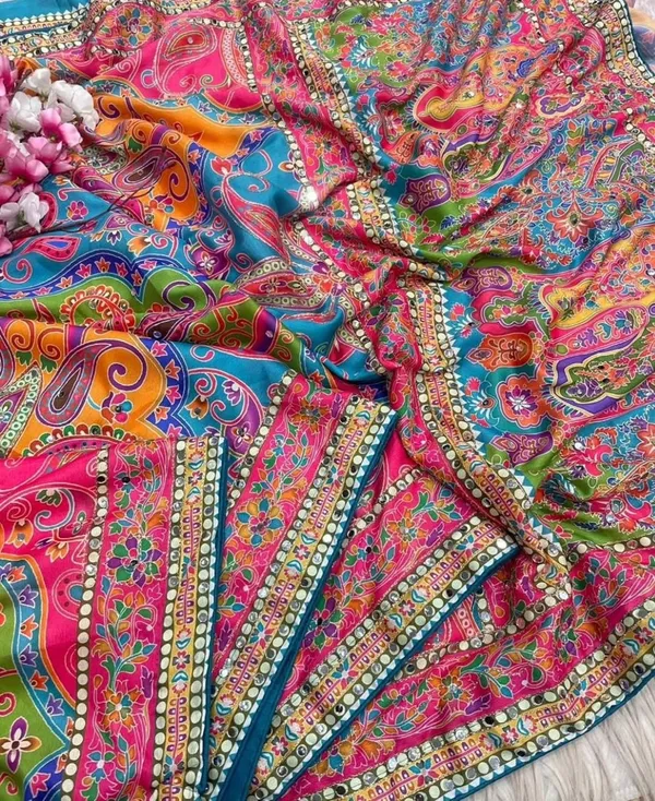 Royal_Peacock_Designer_Printed_Silk_Saree_with_Fancy_Border__Gold_Zari_work_and_Hand_real_mirror_and_diamond_work