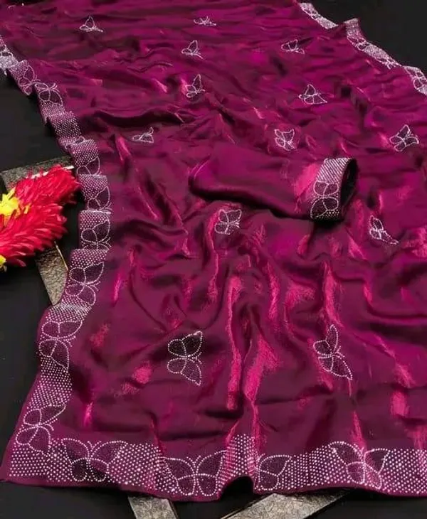 Purple_Georgette_Premium_Titli_Sarees_For_Women_|_With_Blouse_Piece