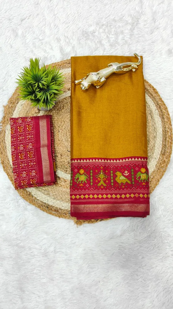 Yellow_And_Red_Cotton_Premium_Festive_Glow_Saree_For_Women_|_With_Blouse_Piece