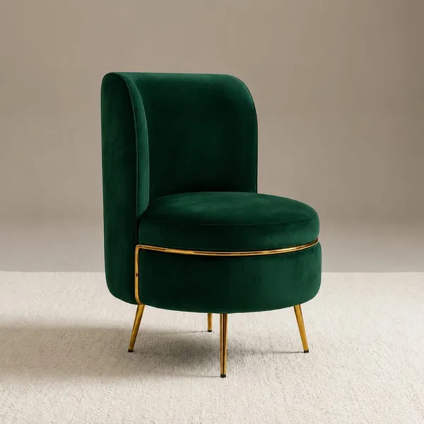 Bottle_Green_Velvet_Ottoman_Chair_With_Golden_Legs