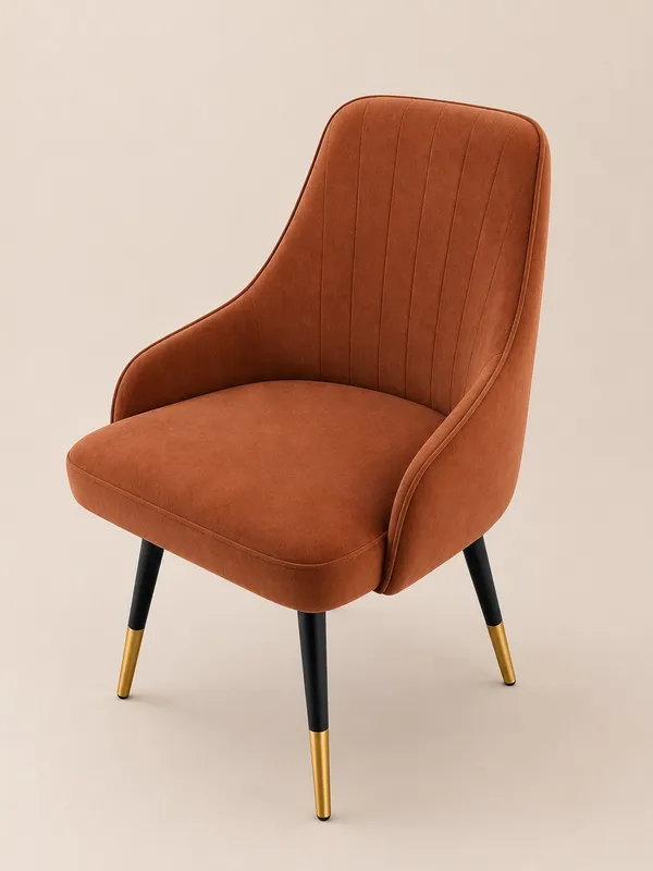 Elara_Rust_Velvet_Accent_Chair_with_Golden_tip_Legs