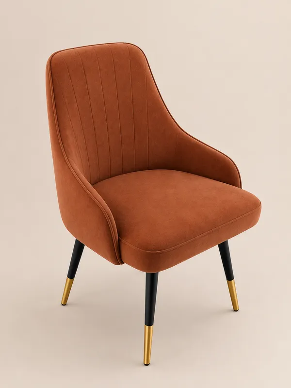 Elara_Rust_Velvet_Accent_Chair_with_Golden_tip_Legs