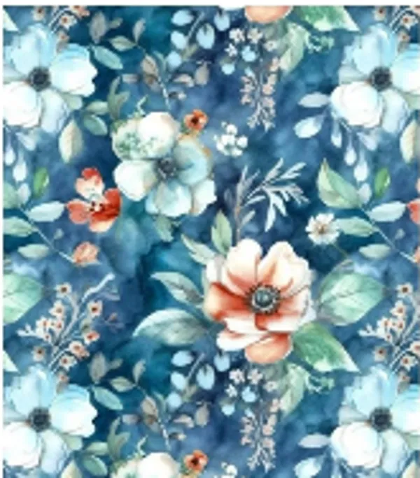 Floral_Blue_Print_Accent_Stool_�_Premium_Fabric_Upholstered_with_Wooden_Legs_for_Bedroom_&_Reading_Corner