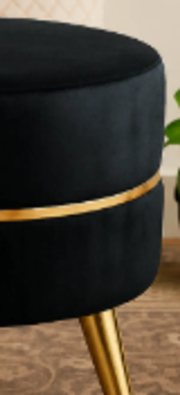 Modern_Black_Accent_Stool_�_Premium_Fabric_with_Golden_Glassy_Metal_Legs_for_Home_Office_&_Living_Room