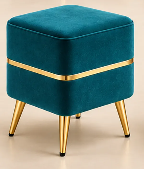 Teal_Square_Ottoman_Stool_�_Premium_Velvet_Fabric_with_Golden_Glassy_Metal_Legs_for_Lounge_&_Reading_Corner