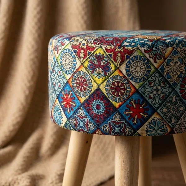 Elegant_Blue_Chanderi_Velvet_Ottoman_Stool_�_Premium_Fabric_with_Wooden_Legs_for_Living_Room_&_Balcony