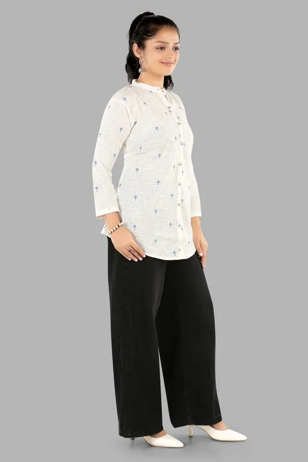 White_And_Black_Embroidered_Cotton_Pant_For_Women