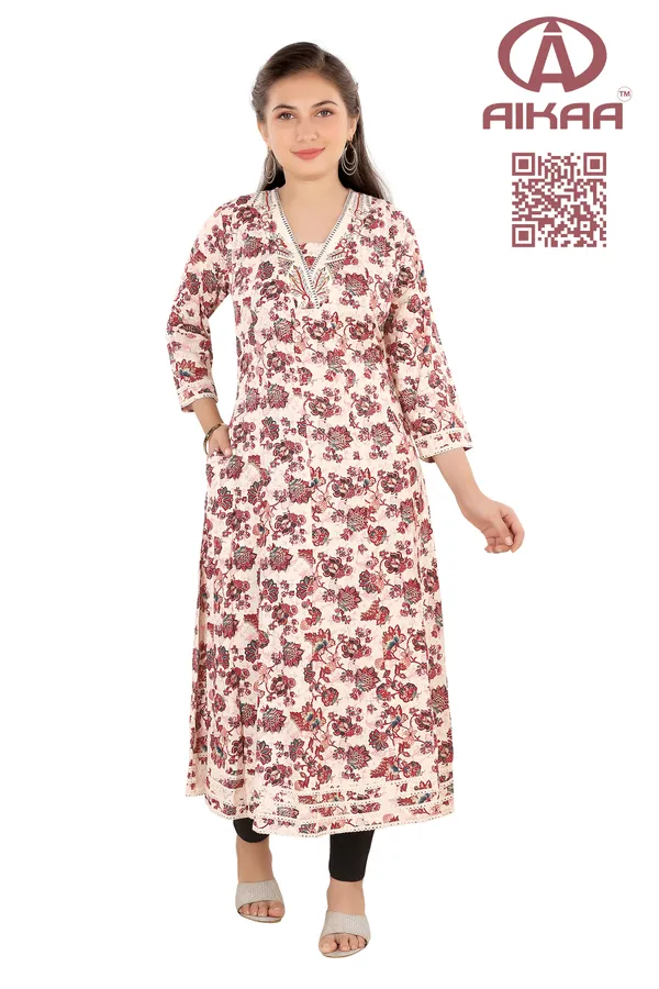 Multicolour_Floral_Print_Cotton_Kurti_For_Women