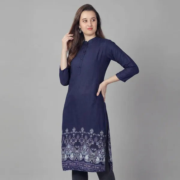 Navy_Blue_Printed_Cotton_Kurti_For_Women