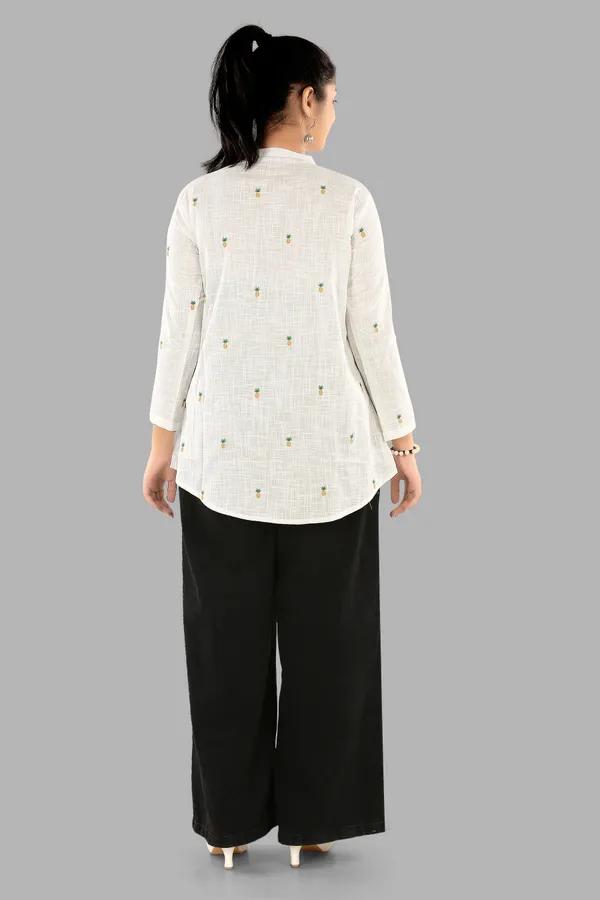 White_And_Black_Embroidered_Cotton_Pant_For_Women