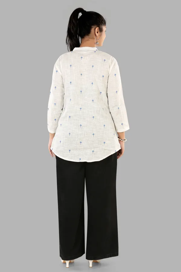 White_And_Black_Embroidered_Cotton_Pant_For_Women