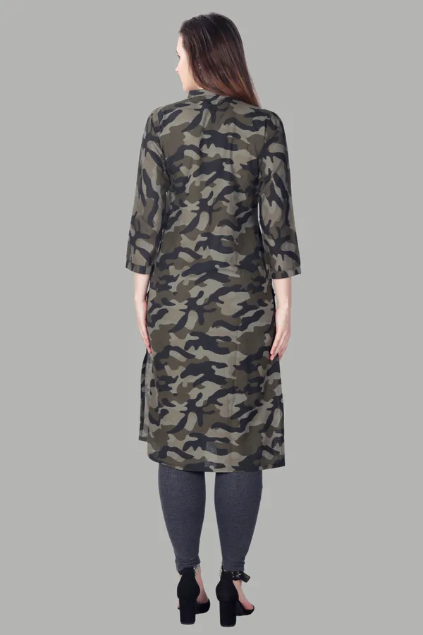 Green_Camouflage_Print_Cotton_Kurti_For_Women
