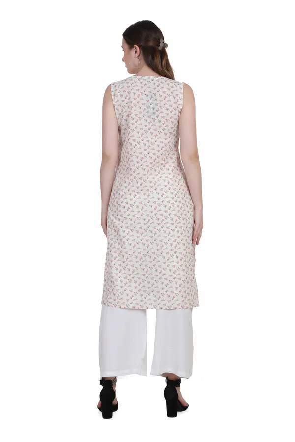 White_Floral_Print_Cotton_Kurta_Palazzo_Set_For_Women