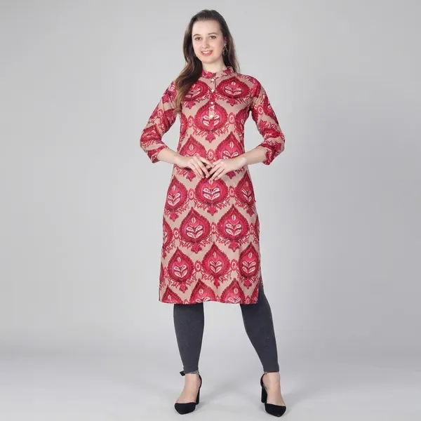 Red_And_Beige_Printed_Cotton_Kurti_For_Women