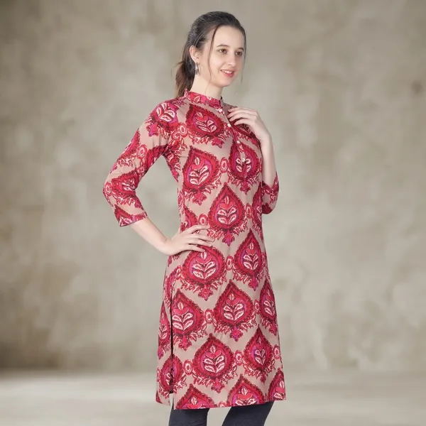 Red_And_Beige_Printed_Cotton_Kurti_For_Women
