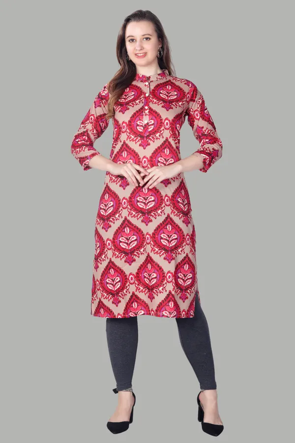 Red_And_Beige_Printed_Cotton_Kurti_For_Women