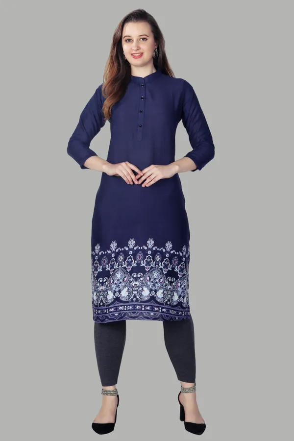 Navy_Blue_Printed_Cotton_Kurti_For_Women