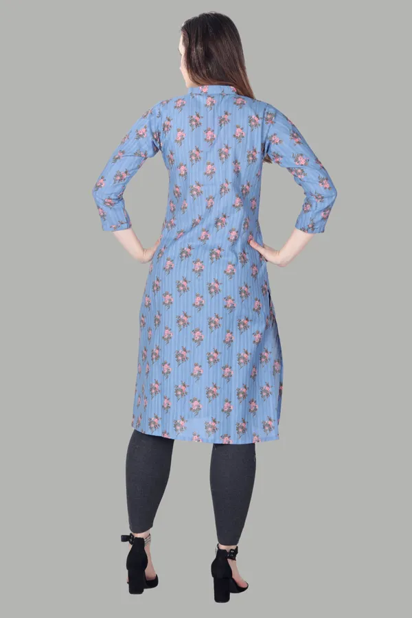 Blue_Floral_Print_Cotton_Kurti_For_Women