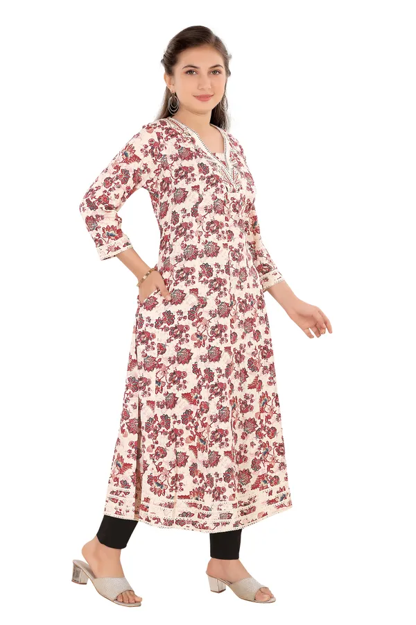 Multicolour_Floral_Print_Cotton_Kurti_For_Women