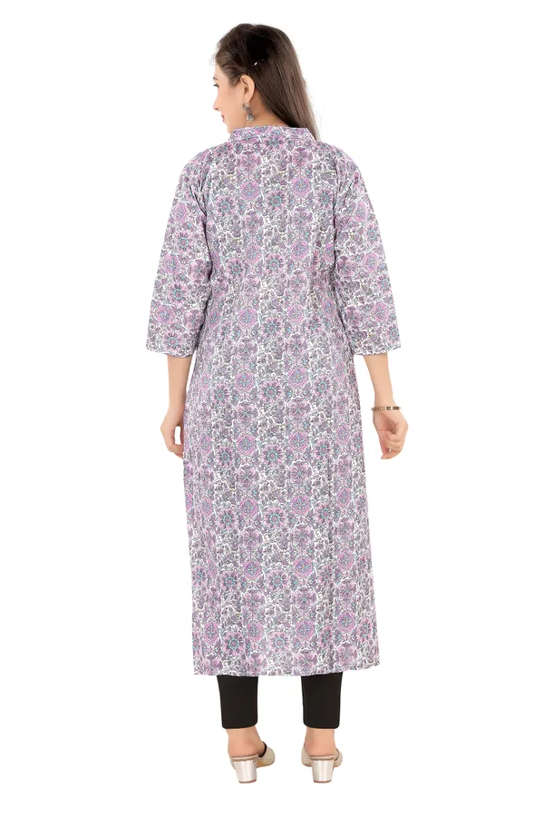 Purple_Floral_Print_Cotton_Kurti_For_Women