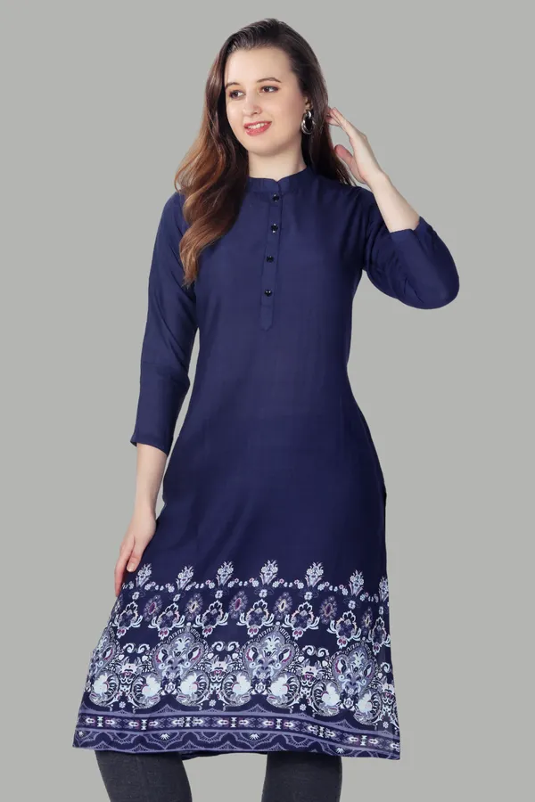Navy_Blue_Printed_Cotton_Kurti_For_Women
