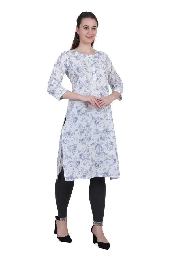 White_Floral_Print_Cotton_Kurti_For_Women