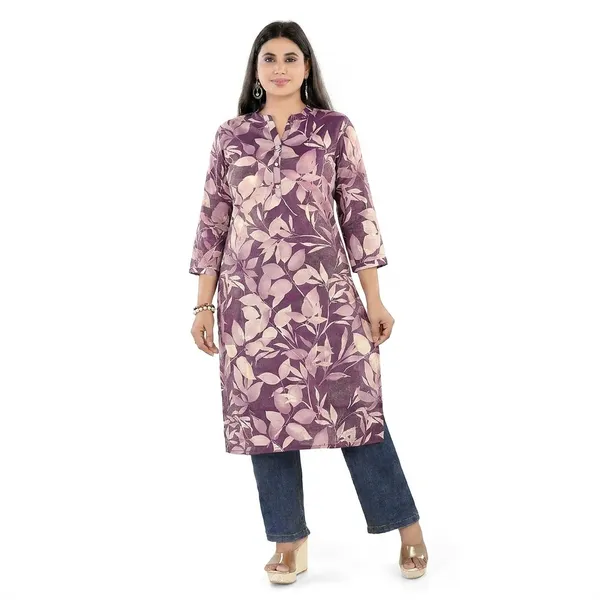 Purple_Floral_Print_Cotton_Kurti_For_Women