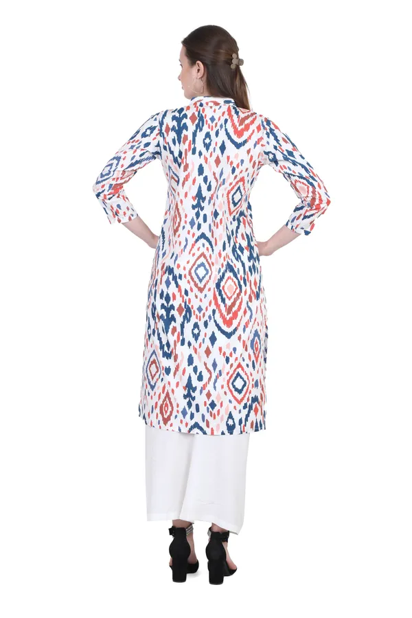 Multicolour_Ikat_Print_Cotton_Kurta_Palazzo_Set_For_Women