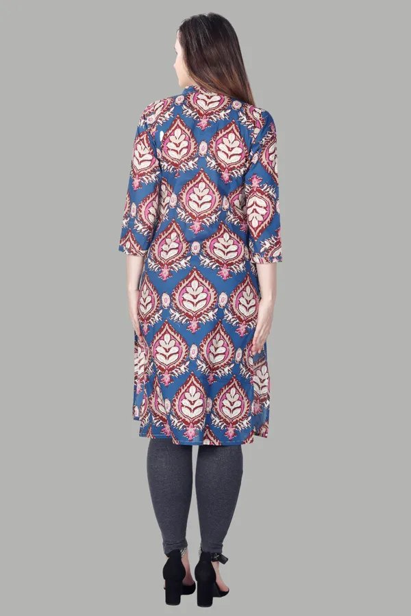 Blue_Printed_Cotton_Kurti_For_Women