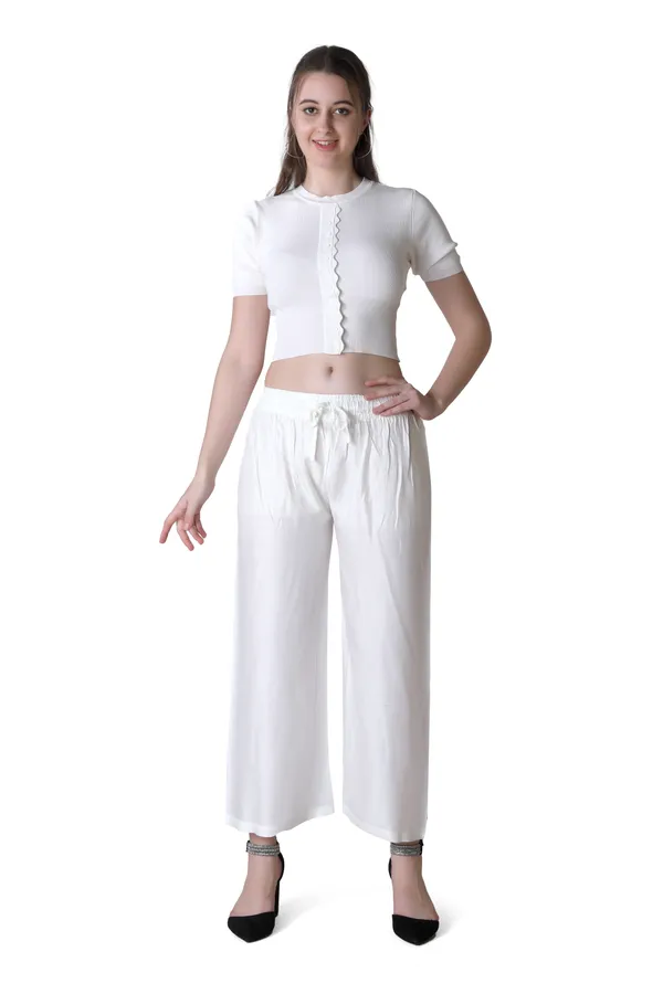 White_Solid_Cotton_Women_Pant