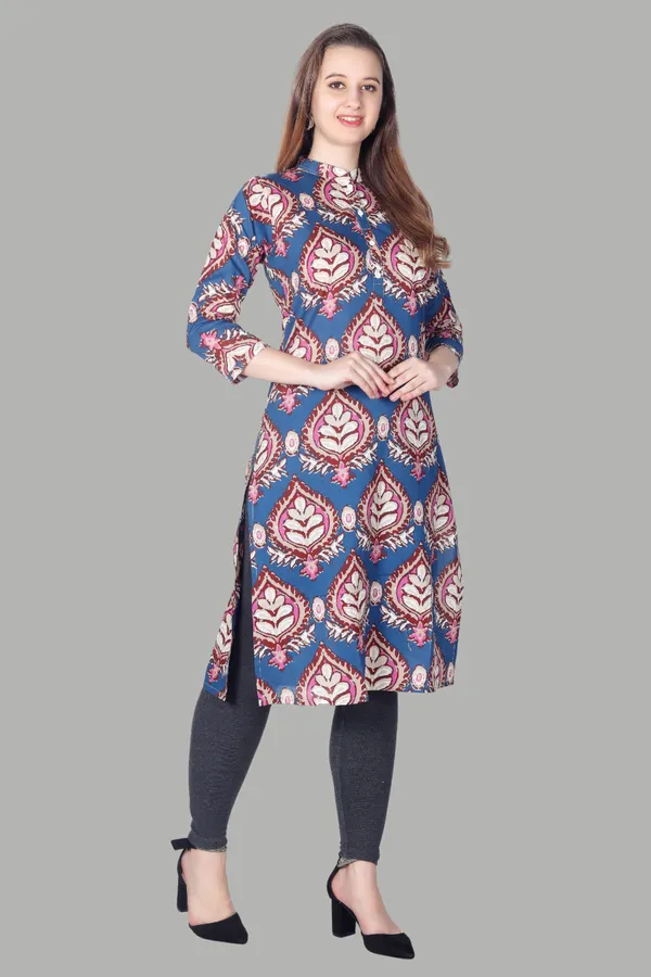 Blue_Printed_Cotton_Kurti_For_Women