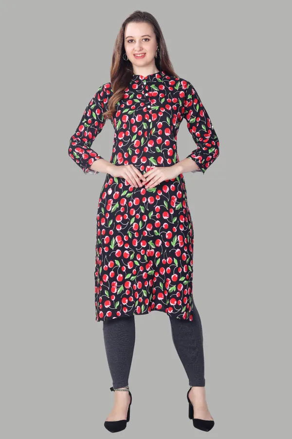 Black_Cherry_Print_Cotton_Dress_For_Women