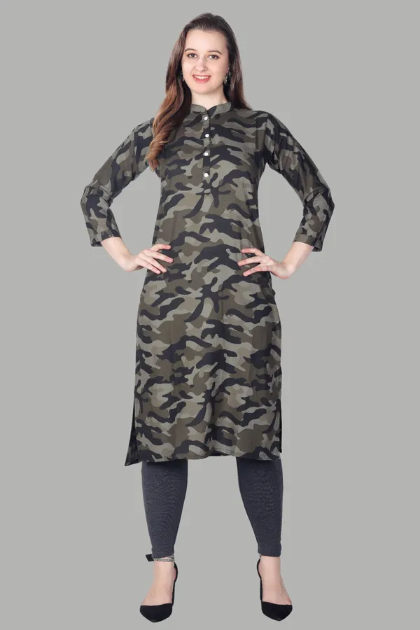 Green_Camouflage_Print_Cotton_Kurti_For_Women