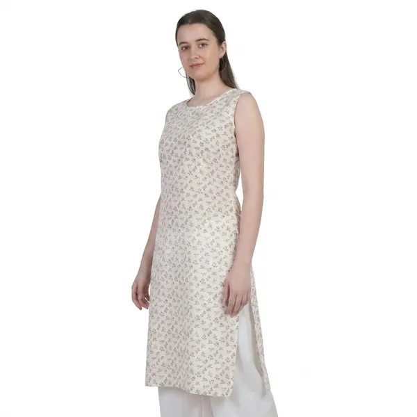 White_Floral_Print_Cotton_Kurta_Palazzo_Set_For_Women