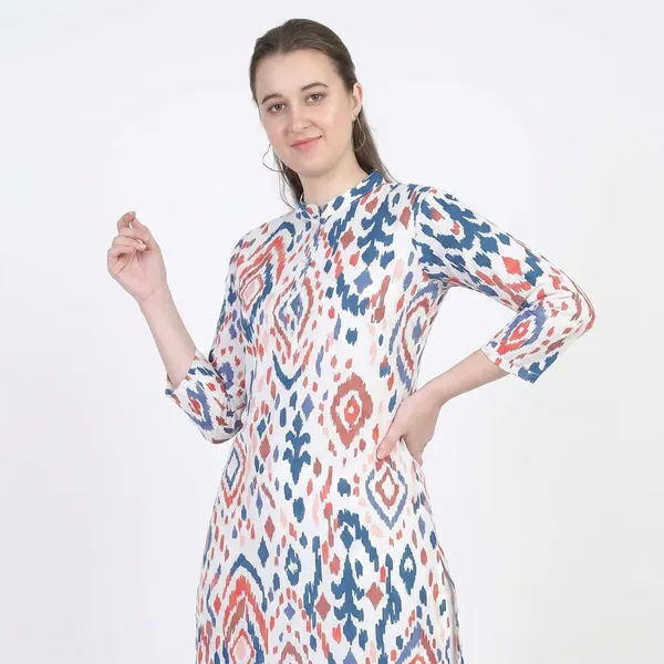 Multicolour_Ikat_Print_Cotton_Kurta_Palazzo_Set_For_Women